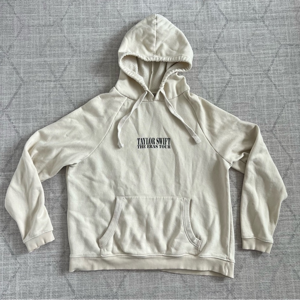 Taylor Swift The Eras Tour Adult Unisex Beige/Cream Casual Pullover Hoodie